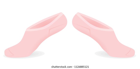 Pink short socks. vector illustration