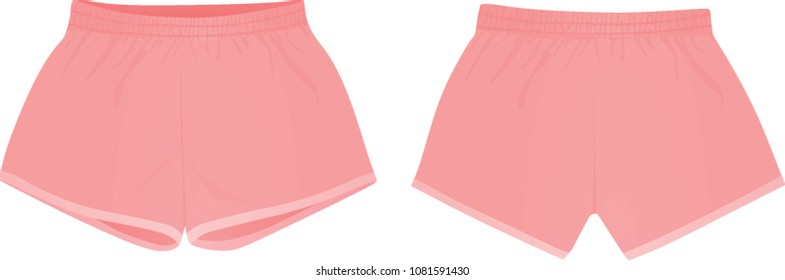 Pink shorts. vector illustration
