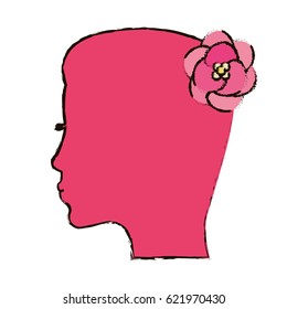 pink silhouette mother flower concept