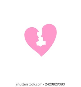 pink silhouette valentine pose silhouette