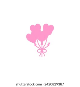 pink silhouette valentine pose silhouette