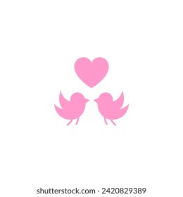 pink silhouette valentine pose silhouette