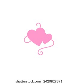 pink silhouette valentine pose silhouette