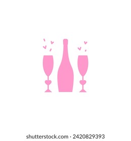 pink silhouette valentine pose silhouette