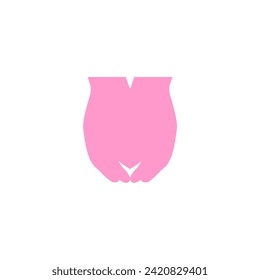 pink silhouette valentine pose silhouette