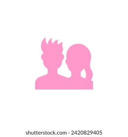 pink silhouette valentine pose silhouette