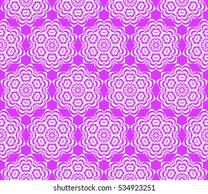 pink, silver color decorative floral ornament. modern pattern. seamless vector illustration. for interior design, textile, wallpaper
