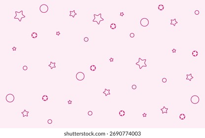 rosafarbenes, einfaches Design mit Sternbildhintergrund