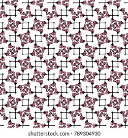 Pink simple floral pattern