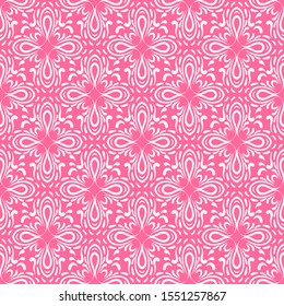 Pink simple floral seamless background for your design