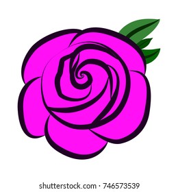 pink simple rose