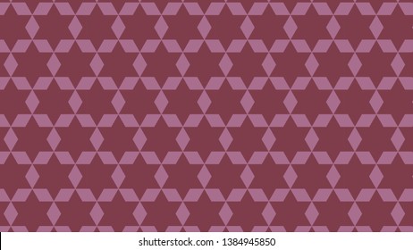 Pink Six Pointed Star Pattern Illustrator