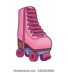 pink skate pop art recreation icon isolated