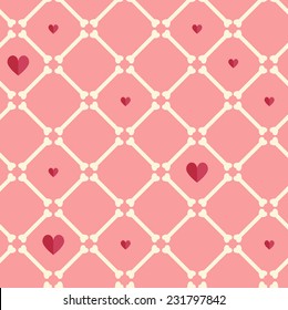 Pink skeleton seamless flat pattern. 