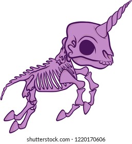 Pink Skeleton Unicorn