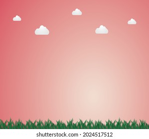 pink sky with cloud background