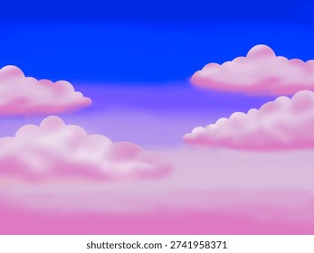 Cielo rosa y nubes