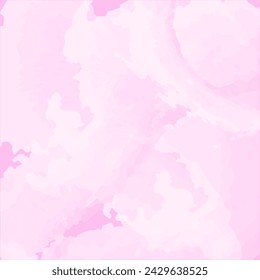Pink sky and clouds with copy space. Delicate abstract watercolor background, texture basis for design.