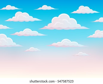 Pink sky theme background 1 - eps10 vector illustration.