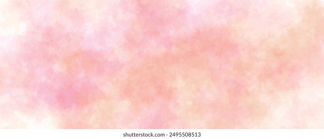 Pink sky with white clouds. valentine's day sweet dream background love and happiness