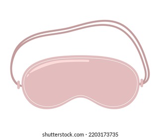 pink sleep mask over white