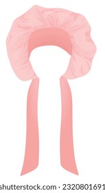 Pink sleeping hat. vector illustration