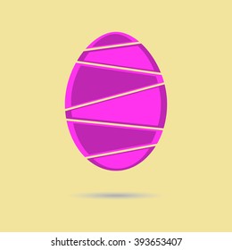 Pink sliced easter egg