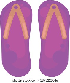 Pantuflas rosadas , ilustración, vector sobre fondo blanco