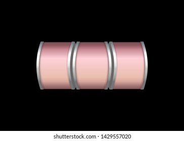 Pink Slot Machine Slots Reel Spin Gambling Vector Illustration