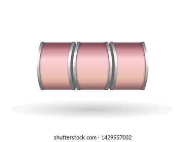 Pink Slot Machine Slots Reel Spin Gambling Vector Illustration