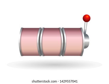 Pink Slot Machine Slots Reel Spin Gambling Vector Illustration
