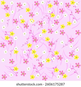 The pink small flowers Pattern