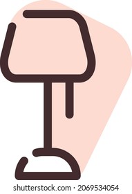 Pink small lamp, illustration, vector, on a white background.