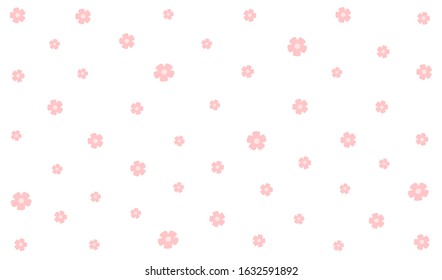 Pink small and large flower pattern background 