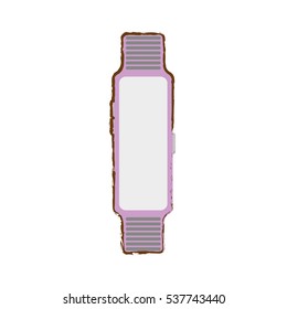 pink smart watch wearable technology modern style vector illustration eps 10