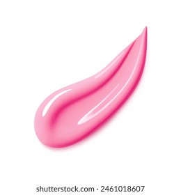 Lápiz labial de producto cosmético, brillo labial.Face Cosmetic, maquillaje. Textura crema, frotis cosmético líquido.  Ilustración vectorial realista