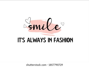 pink smile hand drawn design vector