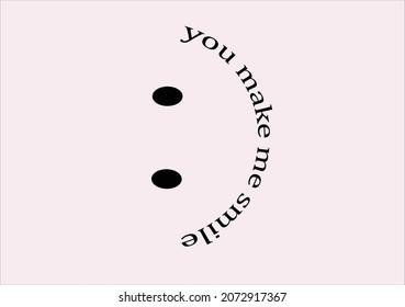 pink smile vector art design hand drawn
