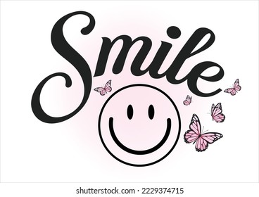 pink smile vector design hand drawn