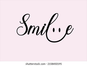 pink smile vector hand drawn design