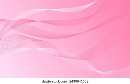 líneas suaves rosas ondean curvas con fondo abstracto de degradado suave
