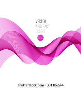 Pink Smooth wave stream line abstract header layout. Vector illustration