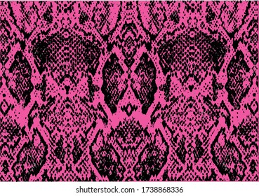 pink snake pattern design hand drawn