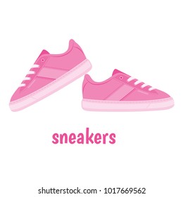 Pink sneakers vector