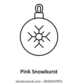 Pink Snow burst Vector Icon which can easily modify or edit

