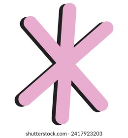 A pink snowflake or asterisk