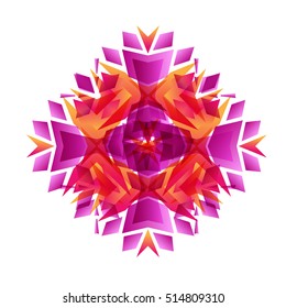 pink snowflake of geometric bodies