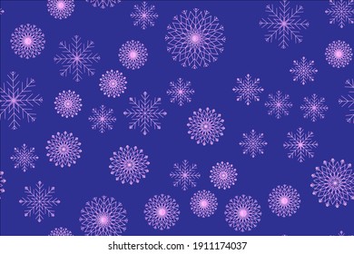 Pink Snowy Abstract Ice. Vintage Snowflake. Vector Xmas Circle. Blue Nordic Pattern. Xmas January Decor. Vintage Festive Pattern. Vector Scandinavian Circle. Noel Seamless Print. Seamless Background