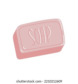 Pink Soap Bar Cosmetic Product