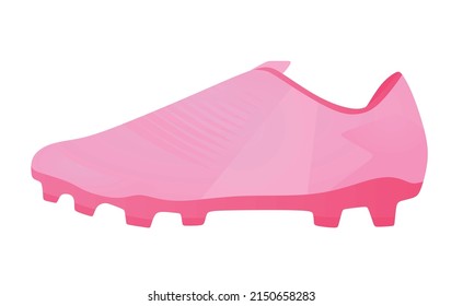 Pink  soccer boot. vector illustration